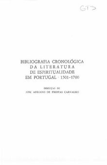 Bibliografia Cronológica da Literatura de Espiritualidade em Portugal (1501-1700)