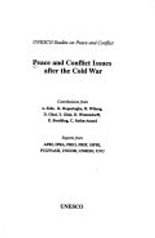 Peace and Conflict Issues After the Cold War