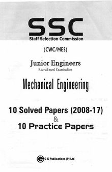 SSC JE(Mechanical Engineering)-Solved Papers