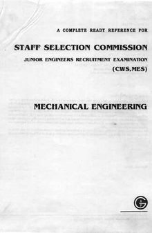 SSC JE(Mechanical Engineering): Reference Guide