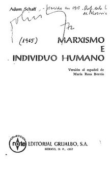 Marxismo e individuo humano