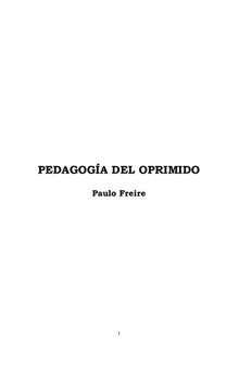 Pedagogía del Oprimido