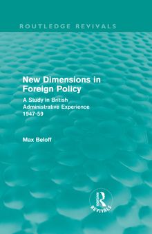 New Dimensions in Foreign Policy