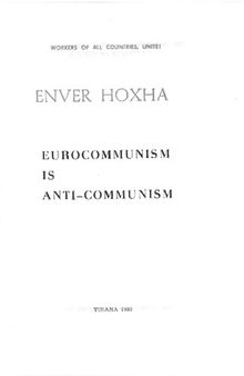 Eurocommunism is anti-communism