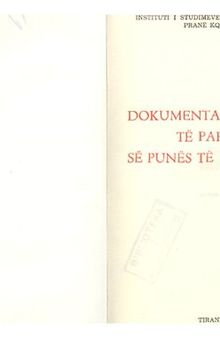 Dokumenta kryesore të Partisë së Punës të Shqipërisë PPSh