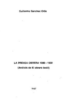 La prensa obrera 1900-1930 (Perú). Análisis de El Obrero Textil