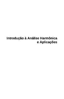 introdução à Análise Harmônica e Aplicações