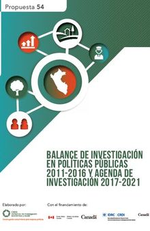 Balance de investigación en políticas públicas 2011-2016 y agenda de investigación 2017-2021 (Perú)