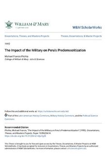 The Impact of the Military on Peru's Predemocritization