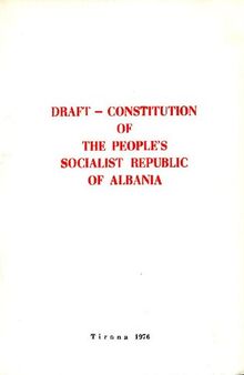 Draft — Constitution of the People’s Socialist Republic of Albania