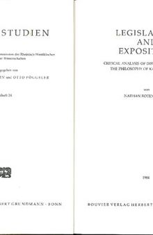 Legislation and exposition : critical analysis of differences between the philosophy of Kant and Hegel