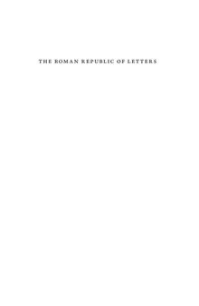 the roman republic of letters