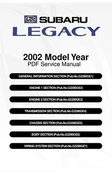 2002 Subaru Legacy Outback Service Manual