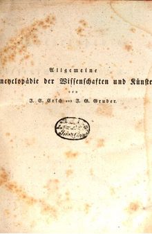 Allgemeine Encyclopädie der Wissenschaften und Künste in alphabetischer Folge / Cea bis Chiny