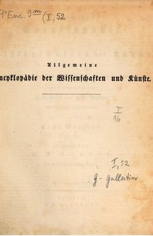 Allgemeine Encyclopädie der Wissenschaften und Künste in alphabetischer Folge / G bis Galltin
