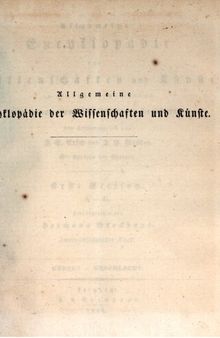 Allgemeine Encyclopädie der Wissenschaften und Künste in alphabetischer Folge / Gersen bis Geschlecht