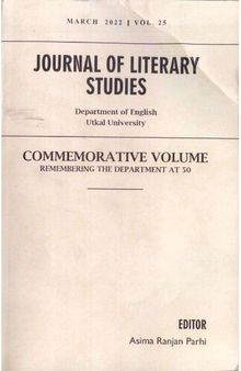 JOURNAL OF LITERARY STUDIES Golden Jubilee Commemorative Volume
