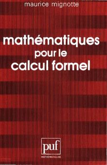 Mathematiques pour le calcul formel
