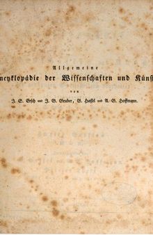 Allgemeine Encyclopädie der Wissenschaften und Künste in alphabetischer Folge / Zweite Section : Harrich bis Hebung