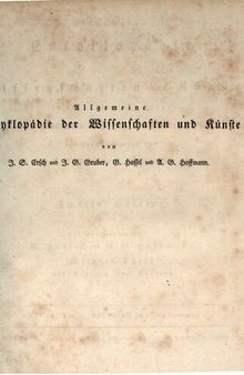 Allgemeine Encyclopädie der Wissenschaften und Künste in alphabetischer Folge / Zweite Section : Hecabona bis Heinrich (fürstliche Personen)