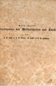 Allgemeine Encyclopädie der Wissenschaften und Künste in alphabetischer Folge / Zweite Section : Heinrich (Minnesänger) bis Hequaesi