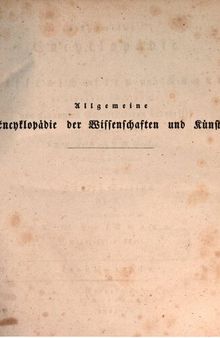 Allgemeine Encyclopädie der Wissenschaften und Künste in alphabetischer Folge / Zweite Section : Insel bis Inuus