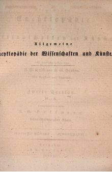Allgemeine Encyclopädie der Wissenschaften und Künste in alphabetischer Folge / Zweite Section : Jüdische Münzen bis Jungermannia