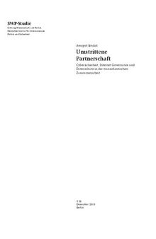 Umstrittene Partnerschaft : Cybersicherheit, Internet Governance und Datenschutz in der transatlantischen Zusammenarbeit