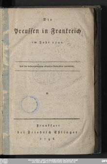 Die Preußen in Frankreich 1792