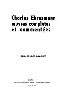 Structures locales. Partie II 1