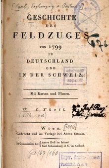 Geschichte des Feldzuges von 1799 in Deutschland und in der Schweiz
