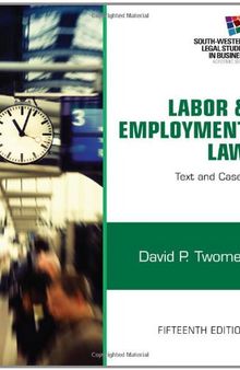 Labor and Employment Law: Text & Cases