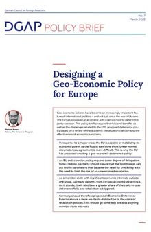 Designing a Geo-Economic Policy for Europe
