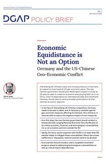 Economic Equidistance is Not an Option : Germany and the US-Chinese Geo-Economic Conflict