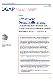 Effektivere Deradikalisierung: Dringende Empfehlungen zur Prävention von gewaltorientiertem islamistischem Extremismus
