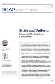 Strict and Uniform : Improving EU Sanctions Enforcement
