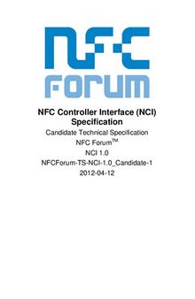 NFC Controller Interface (NCI) Specification Candidate Technical Specification 1.0