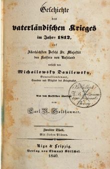 Geschichte des vaterländischen Krieges von 1812