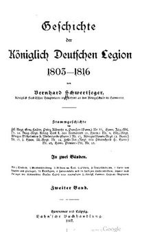 Geschichte der Königlich Deutschen Legion 1803-1816