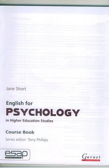 English for Psychology in Higher Education Studies - Course book