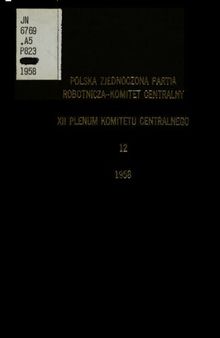 XII Plenum Komitetu Centralnego Polskiej Zjednoczonej Partii Robotniczej (15 — 18 października 1958 r.)