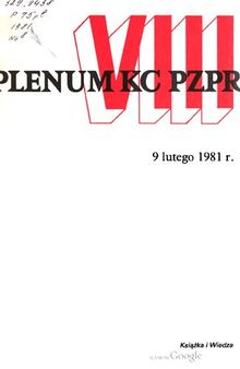 VIII Plenum KC PZPR 9 lutego 1981 r.