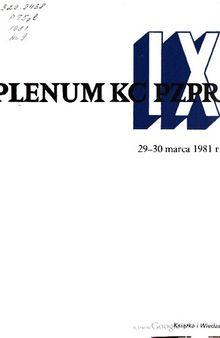 IX Plenum KC PZPR 29—30 marca 1981 r.