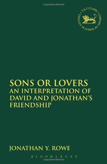 Sons or Lovers. An Interpretation of David and Jonathan's Friendship