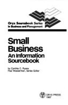 Small Business: An Information Sourcebook