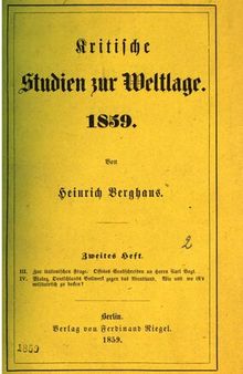 Kritische Studien zur Weltlage 1859