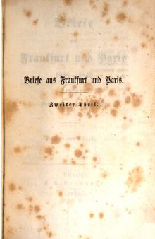 Briefe aus Frankfurt und Paris 1848-1849