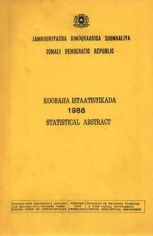 Koobaha Istaatistikada. 1988. Statistical Abstract