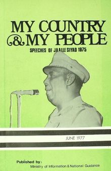 My country & my people. Speeches of Jaalle Siyad 1975