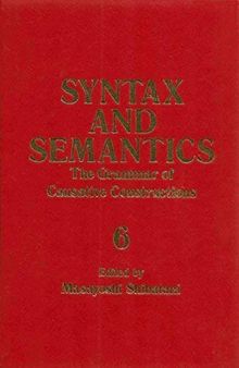 Grammar of Causative Constructions, vol. 6: Syntax and Semantics